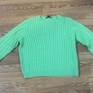 Green Cable Knit Sweater